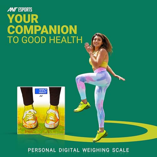 ANT Flora Sports Weight Machine for Body Weight Digital Bathroom Scale for Human body Weight measurement with Wide LCD Display Thick Tampered Glass for Home & Gym with 30 Months Warranty - Image 5