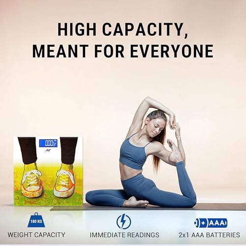 ANT Flora Sports Weight Machine for Body Weight Digital Bathroom Scale for Human body Weight measurement with Wide LCD Display Thick Tampered Glass for Home & Gym with 30 Months Warranty - Image 6