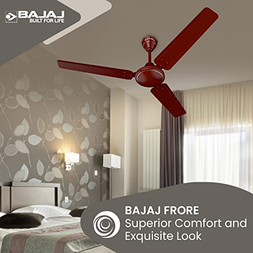 Bajaj Frore 1200 MM (48") 1 Star Rated Ceiling Fans For Home | BEE Star Rated Energy Efficient Ceiling Fan | Rust Free Coating For Long Life | High Air Delivery | 2-Yr Warranty 【Brown】 - Image 3
