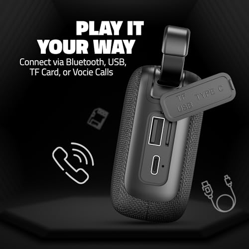 Artis BT09 Wireless Bluetooth Speaker with USB Input, TF Card Input and Hands Free Calling (Black) - Image 3