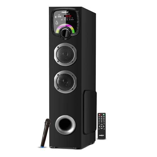 FRONTECH Spark Series 60 Watt Tower Speaker with Bluetooth 5.0 Wireless Technology with LED Digital Display and USB Port and Wired Mic for Karaoke with Volume Control (SW-0163)