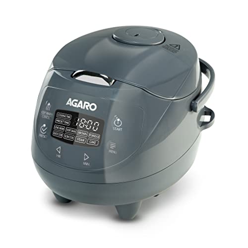 AGARO Imperial Electric Rice Cooker, 2L Ceramic Coated Inner Bowl, 500 gms (approx. 3.5 cups) raw rice, Steam Basket, 8 Preset Cooking Function, Advanced Fuzzy Logic, 24Hrs Keep Warm Function, 350W