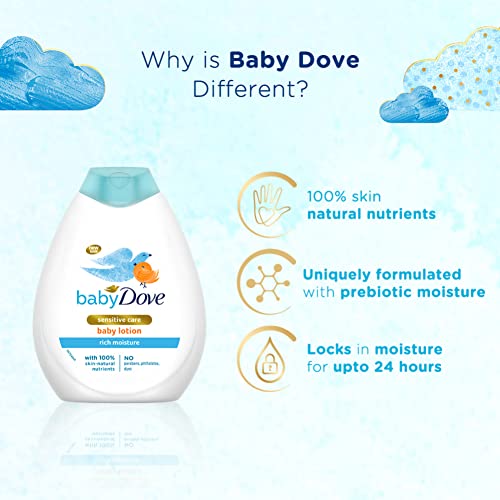 Baby Dove Rich Moisture Nourishing Baby Lotion 400 ml, With Moisturising Cream, Gentle Care for Baby's Soft Skin - Image 5