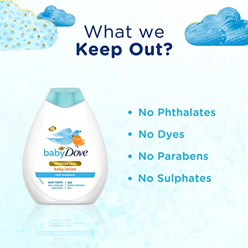 Baby Dove Rich Moisture Nourishing Baby Lotion 400 ml, With Moisturising Cream, Gentle Care for Baby's Soft Skin - Image 7