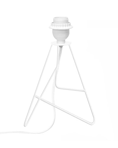 Homesake® Retro Down to The Wire Metal Table Lamp with Fabric Shade, Bedside Lamp Gift Housewarming Home Living Room, Pleated Shade (Off-White) - Image 5