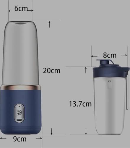 Portable Blender for Smoothies & Juices | 400ML Compact Jar for Soft Fruits | 40W Motor Crushes Ice | Auto-Stop After 40s | 1500mAh Rechargeable Juicer with Built-in Jar - Image 4