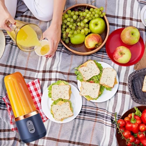 Portable Blender for Smoothies & Juices | 400ML Compact Jar for Soft Fruits | 40W Motor Crushes Ice | Auto-Stop After 40s | 1500mAh Rechargeable Juicer with Built-in Jar - Image 7