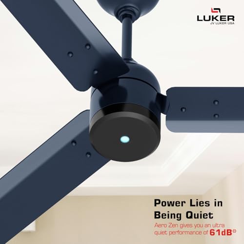 LUKER JVLuker USA Aero Zen 1200mm BLDC Ceiling Fan with IR Remote BEE 5 Star 65% Energy Saving High Air Delivery Low Noise LED Indicator Reverse Mode for Living & Bedroom Ocean Blue 3 Yrs Warranty - Image 4