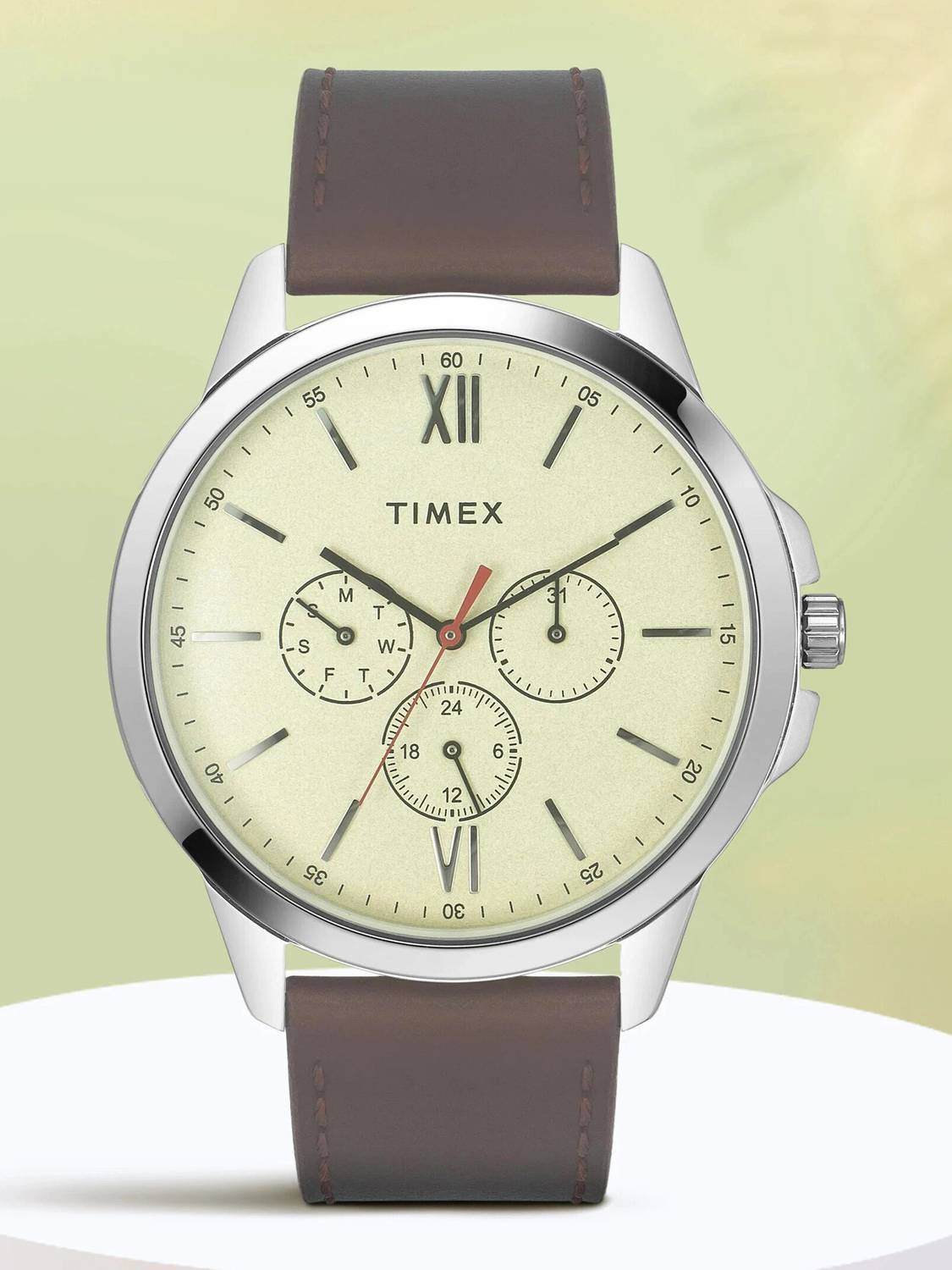 TIMEX TIMEX Round 45mm Beige Dial Analog Watch - For Men