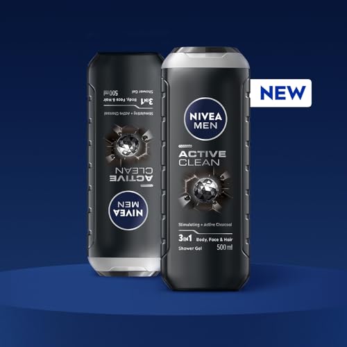 NIVEA MEN Active Clean Shower Gel,500 ml (Pack of 1) - Image 4