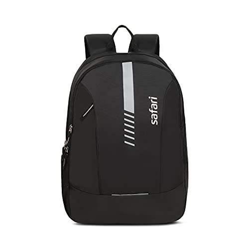 Safari Flash Medium 26L Water Resistant Polyester Casual Standard Backpack - Black