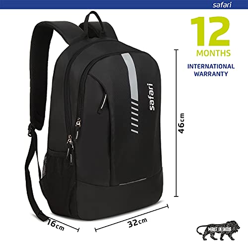 Safari Flash Medium 26L Water Resistant Polyester Casual Standard Backpack - Black - Image 7