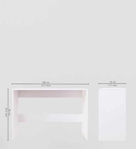 Spyder Craft Liore Engineering Wood Modern Office Desk Study Table Computer Table for Office Work from Home Kids Study Room Workstation-White - Image 2