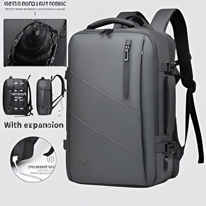 Impulse 40L UrbanLuxe PU Unisex Water Resistant Travel Laptop Backpack with USB charging Office Bag/School Bag/College Bag/Business Bag Fits Up to 16 Inch Laptop - Image 3