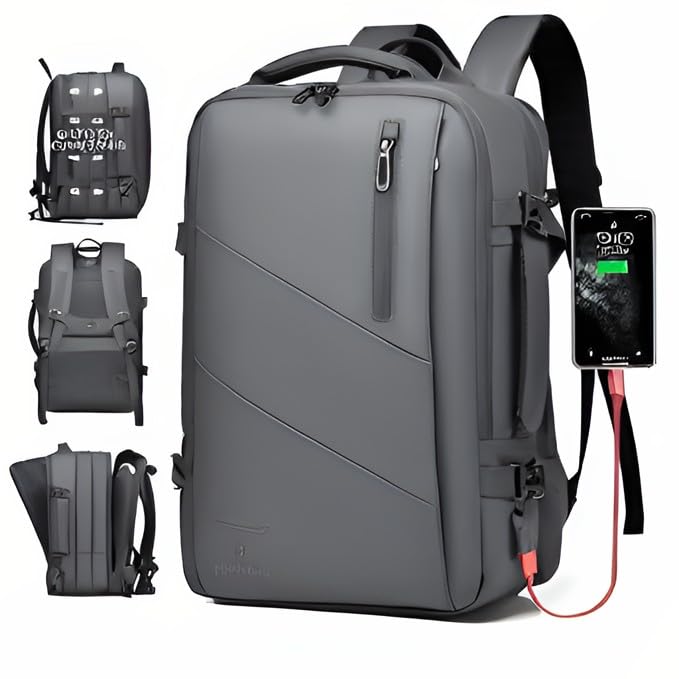 Impulse 40L UrbanLuxe PU Unisex Water Resistant Travel Laptop Backpack with USB charging Office Bag/School Bag/College Bag/Business Bag Fits Up to 16 Inch Laptop - Image 4