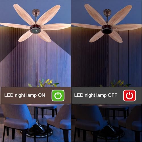 ACTIVA JETTA 1200MM BLDC Ceiling Fan | 28W | 6 Wooden-Finish Blades | 7 LED Lights | Remote | Noiseless | BEE 5-Star Rated | Energy Efficient | 5 Years Warranty (Rose Wood) - Image 4