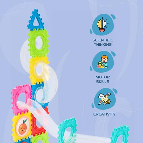 Amazon Brand - Jam & Honey Magnetic Tiles 110 Pieces for Kids | STEM Toy | Magnetic Toys | Great Birthday Gift | Toys for Kids |Educational & Creative Toy - Image 2