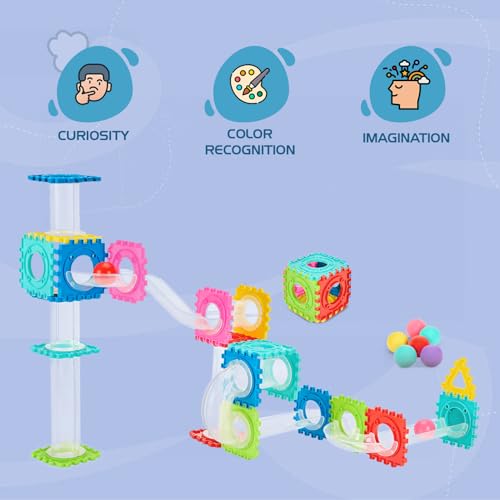 Amazon Brand - Jam & Honey Magnetic Tiles 110 Pieces for Kids | STEM Toy | Magnetic Toys | Great Birthday Gift | Toys for Kids |Educational & Creative Toy - Image 3