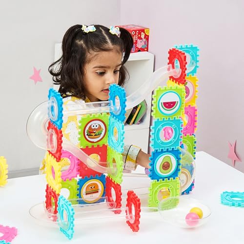 Amazon Brand - Jam & Honey Magnetic Tiles 110 Pieces for Kids | STEM Toy | Magnetic Toys | Great Birthday Gift | Toys for Kids |Educational & Creative Toy - Image 5